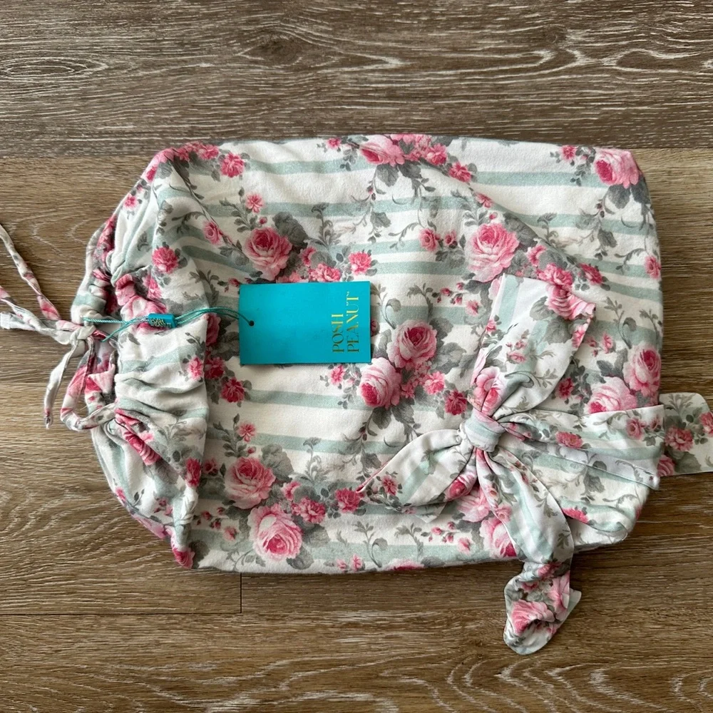 NWT Posh Peanut Pink and Green Floral Pajama Set - Picture 6 of 8